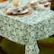 Artichoke Green Floral Print Outdoor Tablecloth, 60" x 84"